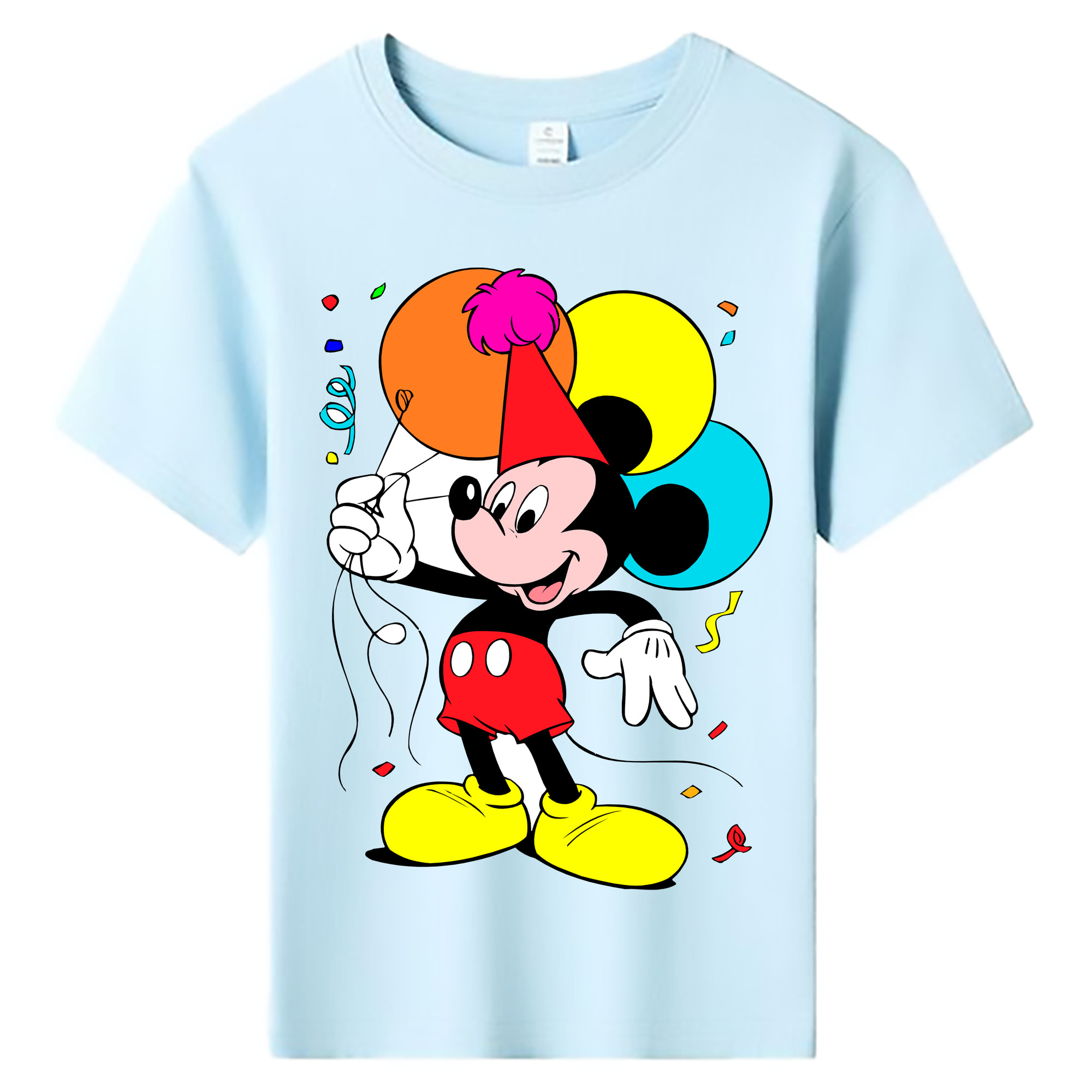 ミッキーマウス Mickey Mouse 綿100％キッズTシャツ（フロントプリント）